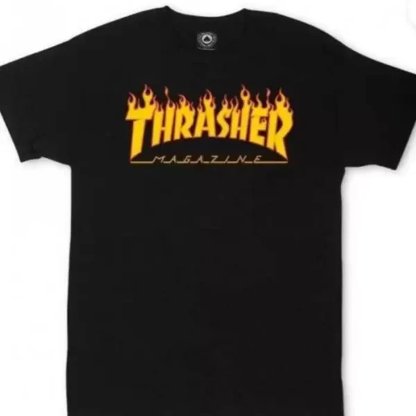 Remera Thrasher Flame Kids Negro Remera Thrasher Flame Kids Negro