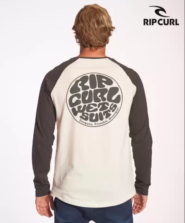 Remera Rip Curl New Ranglan Wettie Manga Larga