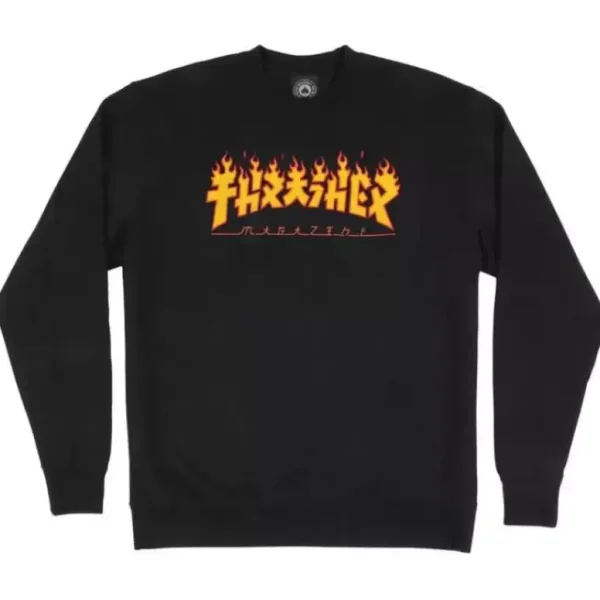 Crewneck Thrasher Godzilla Flame Crewneck Thrasher Godzilla Flame