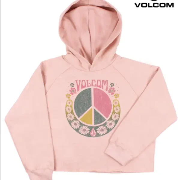 Hoodie Crop Volcom Peace Kid Hoodie Crop Volcom Peace Kid