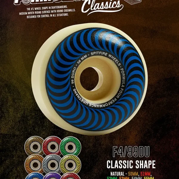 Ruedas Spitfire Formula Four Classic 99 duro Ruedas Spitfire Formula Four Classic 99 duro