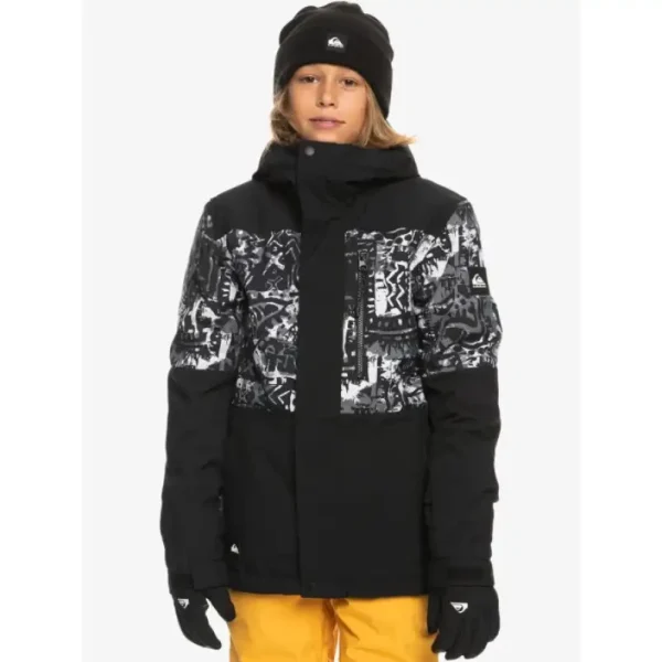 Campera Quiksilver Snow Mission Printed Negro Kid